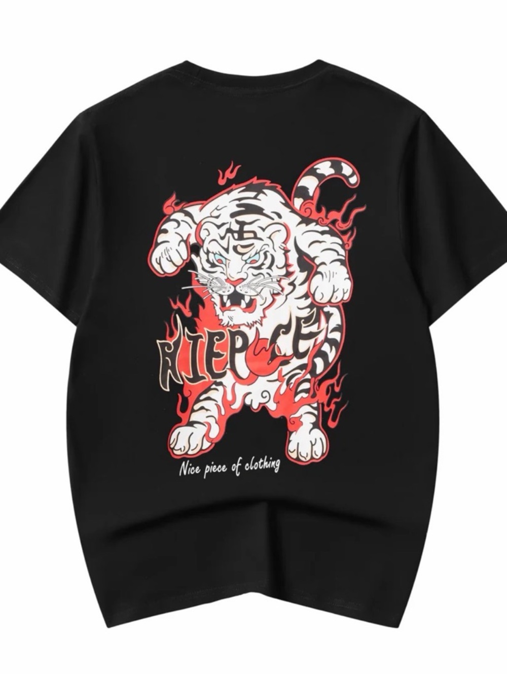 NIEPCE Black YET027 INFERNO WHITE TIGER TEE
Unisex